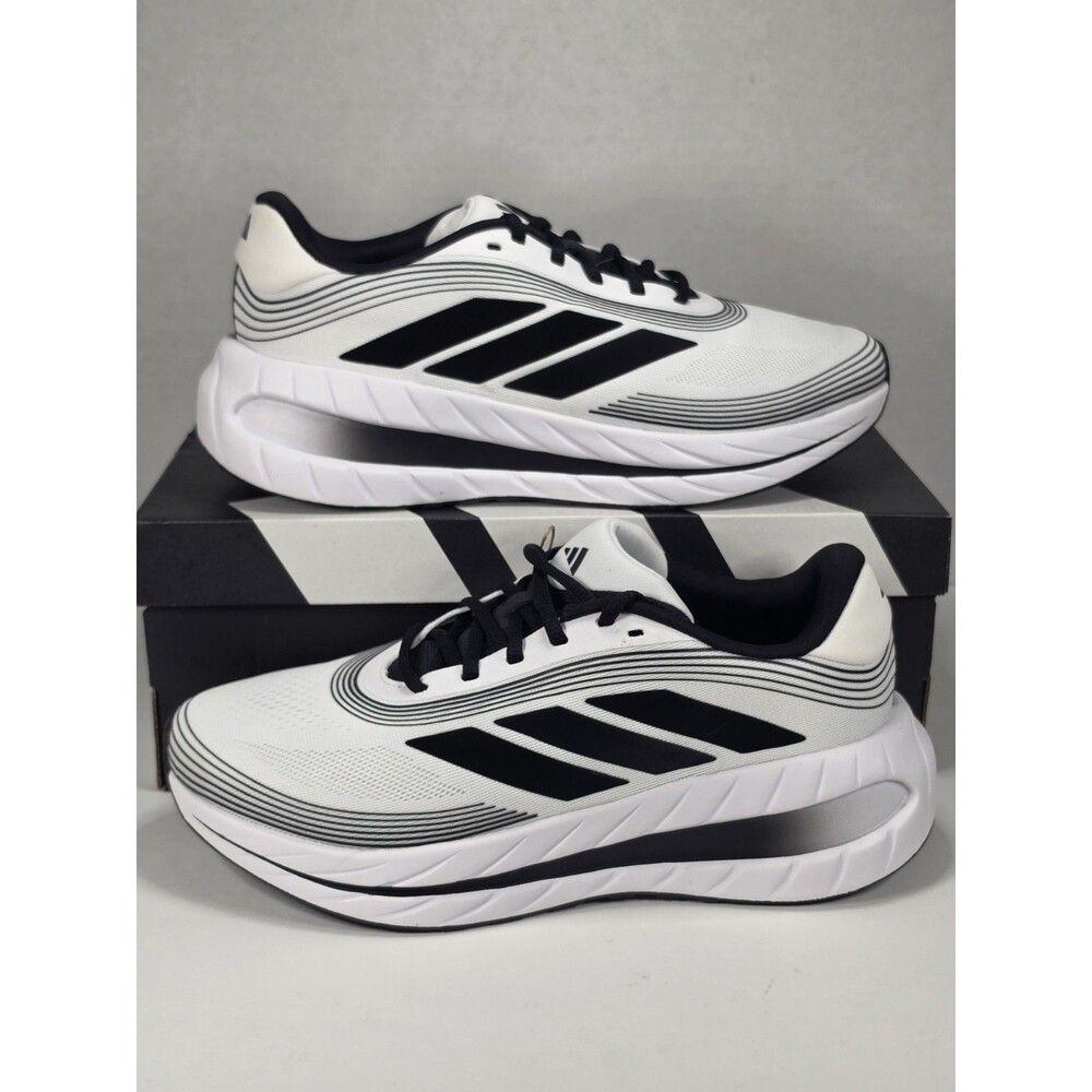 Adidas Adipure Shift Shoes Men Size 8.5 White Black Running KI6242